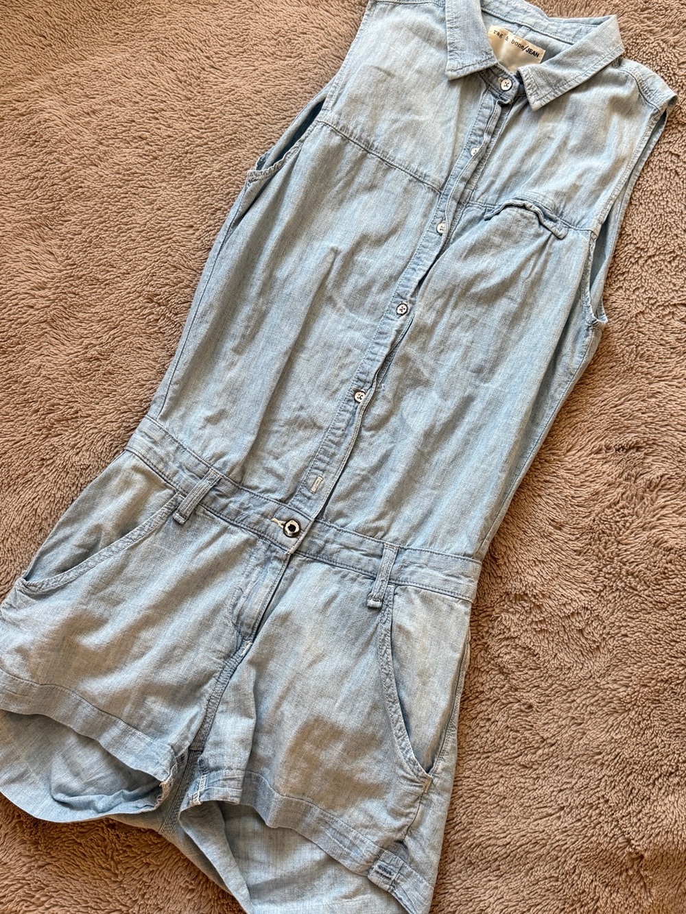 rag & bone/JEAN Chambray Sleeveless Romper